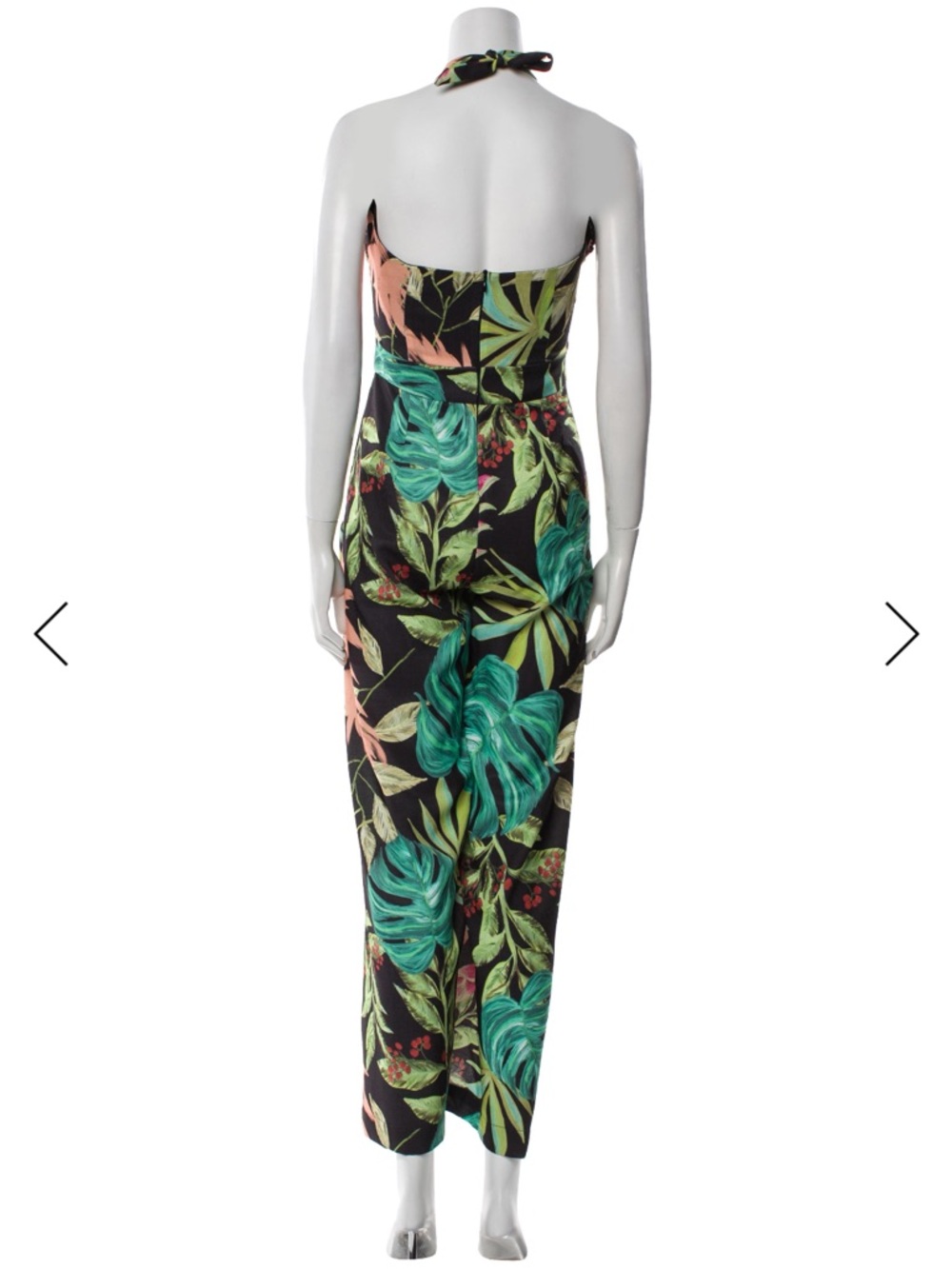 PatBO Tropical Halter Cutout Jumpsuit with Pink & Green Print - Picture 6 of 7